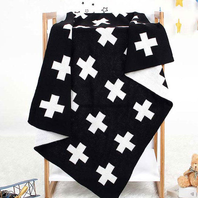Swiss Cross Reversible Baby Blanket