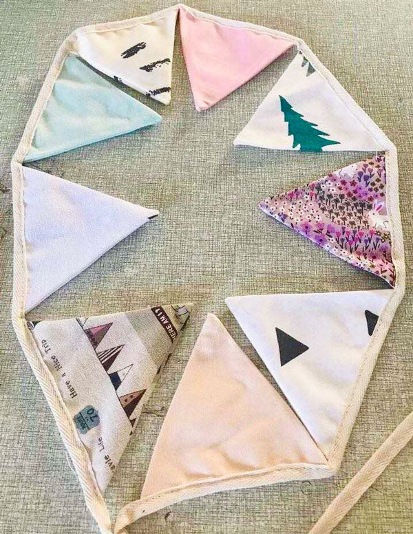 Luna White Kids Teepee Tent Bunting