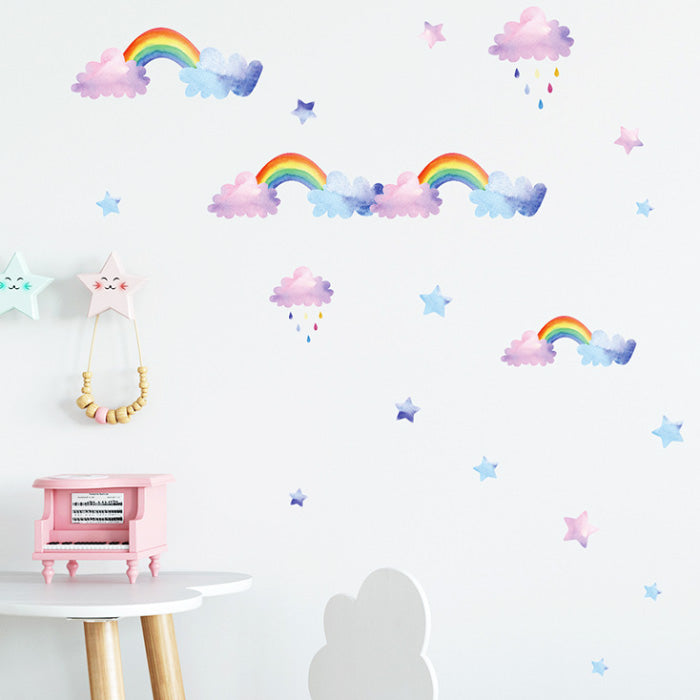 Watercolor Cloud Rainbow Nursery Wall Sticker