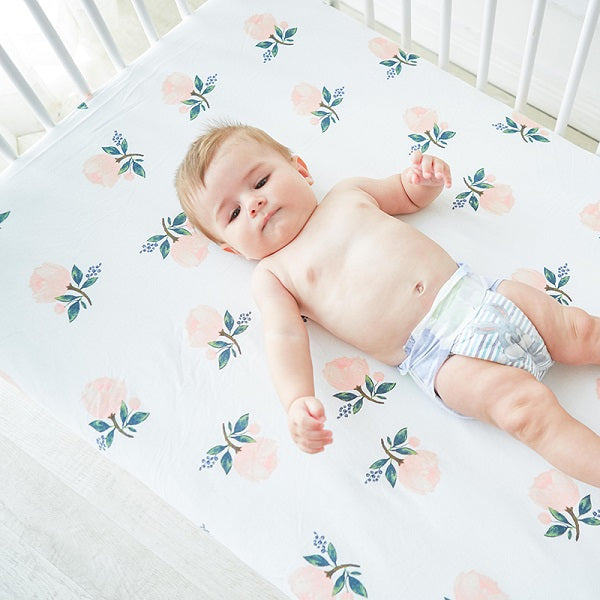 Aarya Pink Rose Cot Sheet