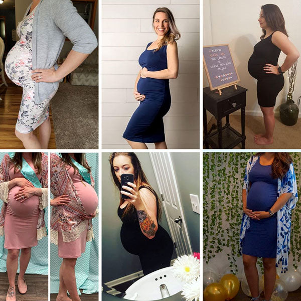 Navy Floral Sleeveless Maternity Dress