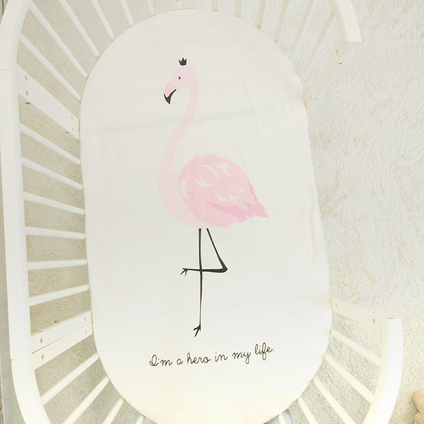 Pink Flamingo Cot Sheet