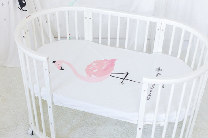 Pink Flamingo Cot Sheet