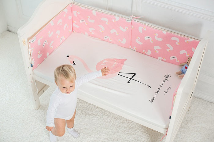 Pink Flamingo Cot Sheet