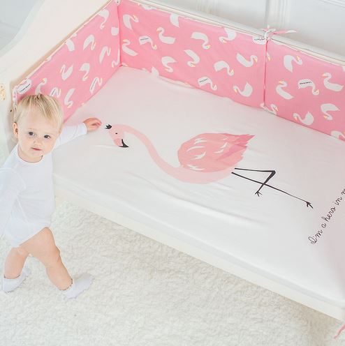 Pink Flamingo Cot Sheet