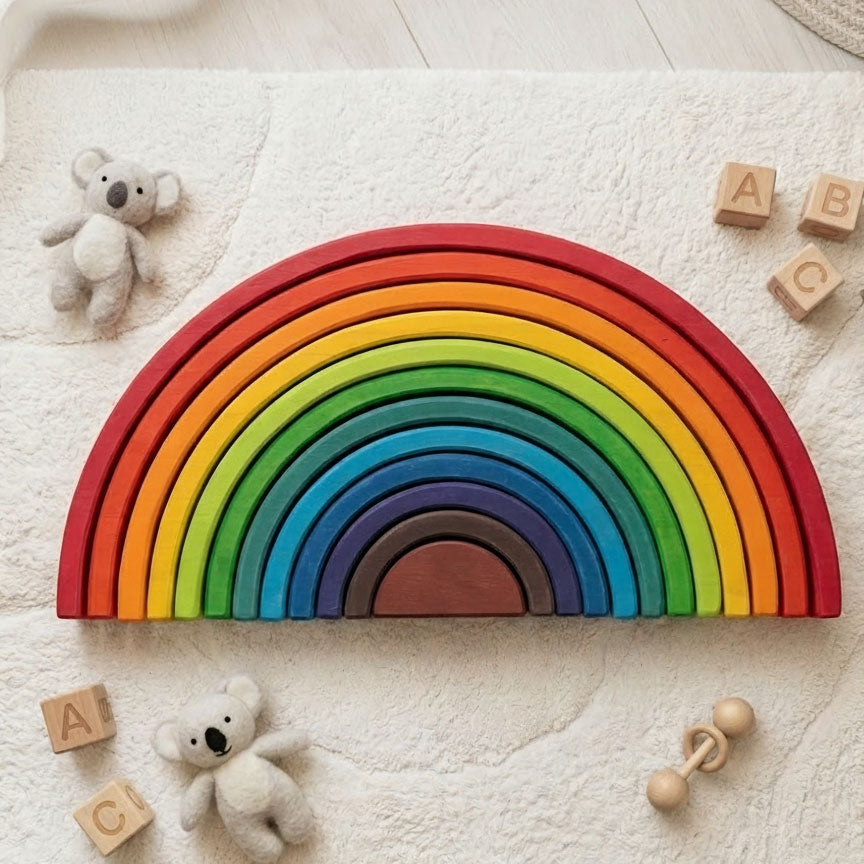 12-Piece-Wooden-Rainbow-Stacker