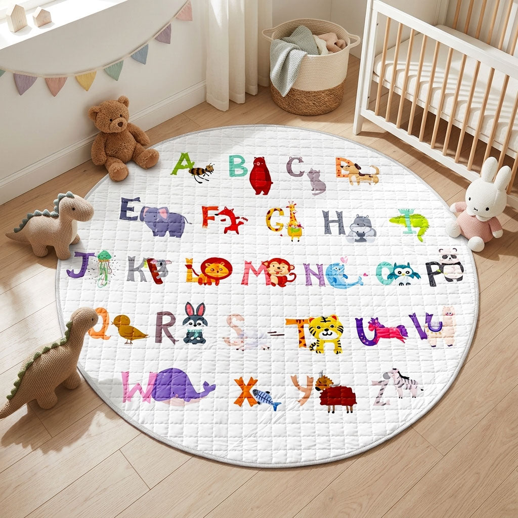 Alphabet-Animals-Round-Baby-Play-Mat---150-cm-Diameter