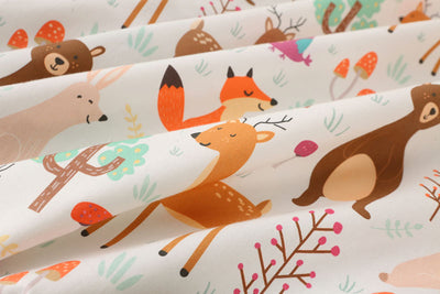 Animal Friends Fitted Cot Sheet Closeup