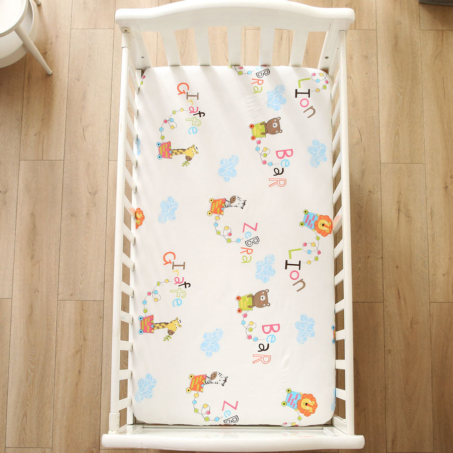 Animal Print Fitted Baby Cot Sheet