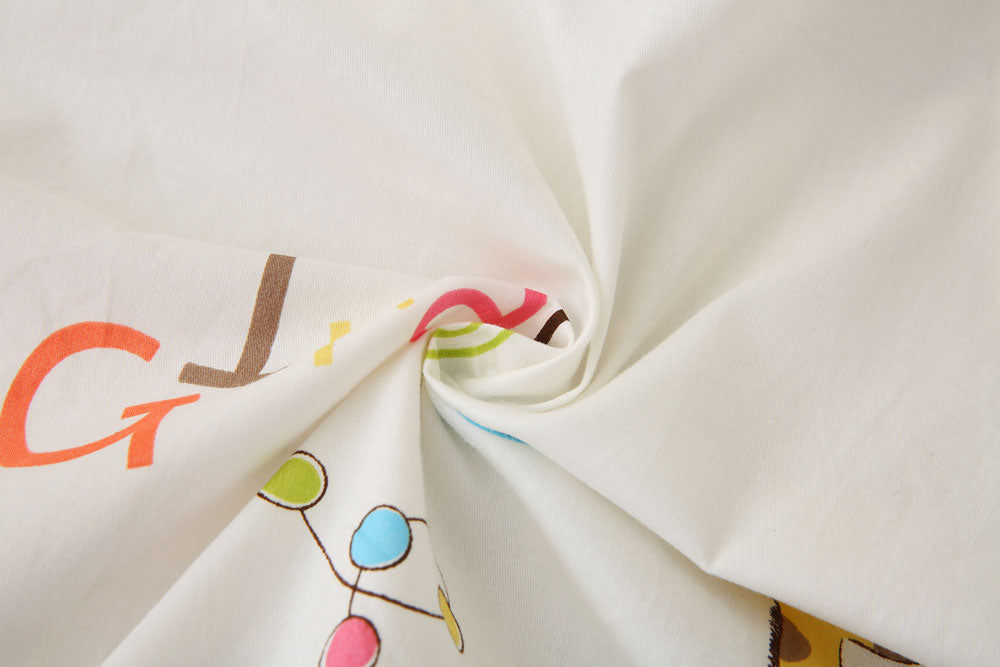 Animals Baby Fitted Cot Sheet Closeup
