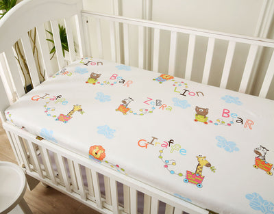 Animals Baby Fitted Cot Sheet Front 1
