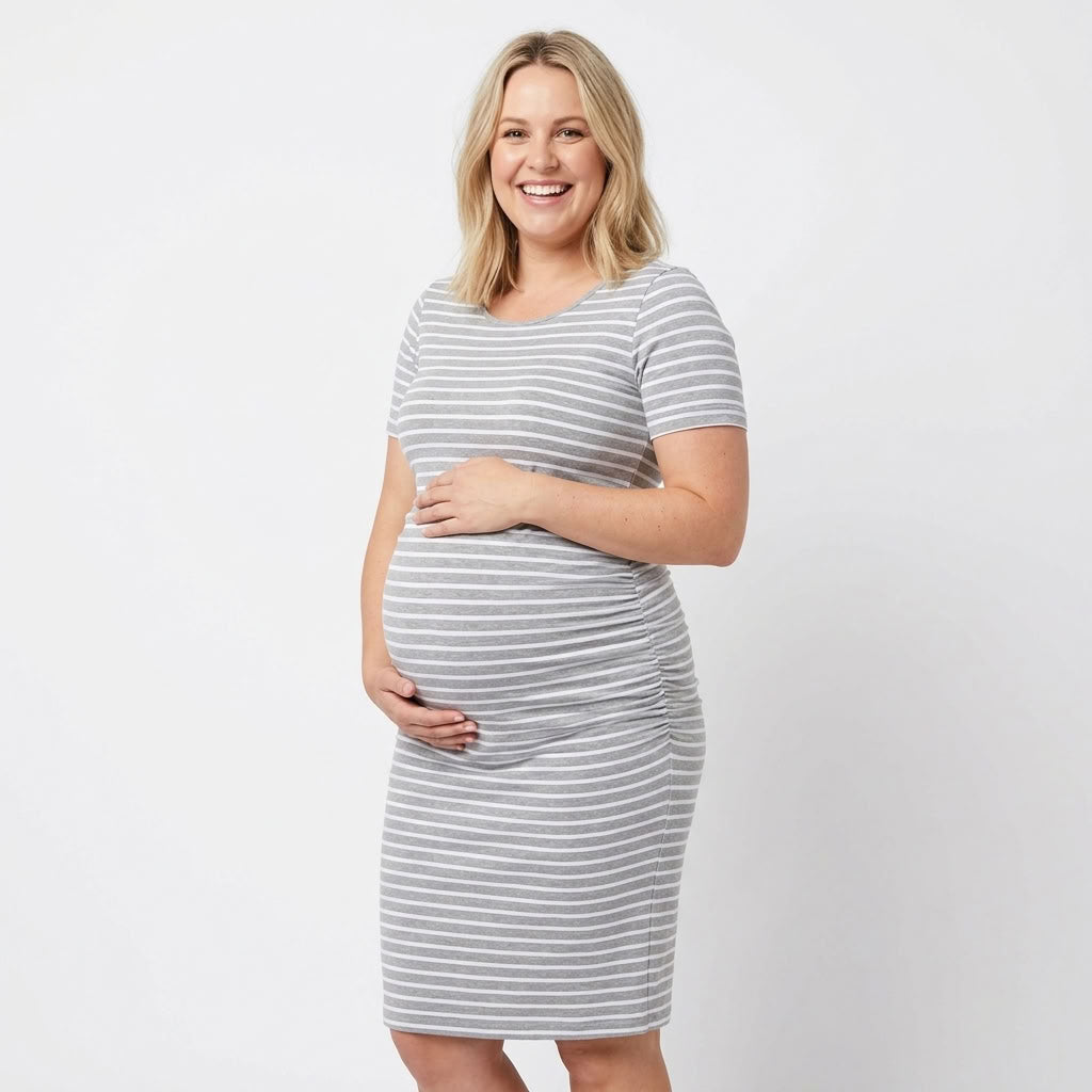 Ariah - Short Sleeves Maternity Dress