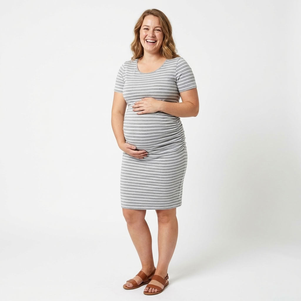 Ariah - Short Sleeves Maternity Dress