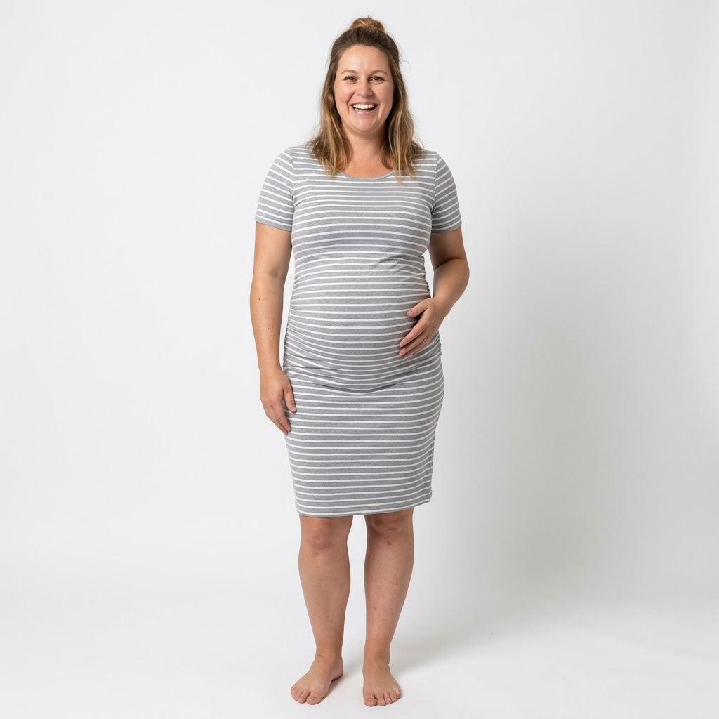 Ariah - Short Sleeves Maternity Dress