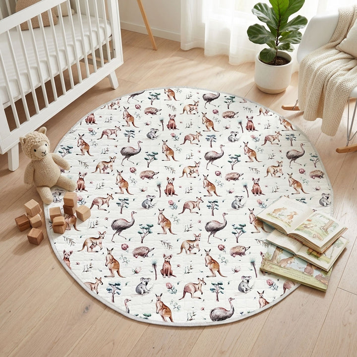 Aussie-Animals-_-Trees-Baby-Playmat-in-baby-nursery