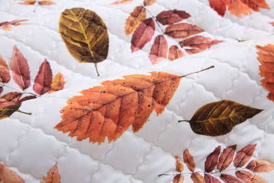 Autumn Leaves Baby Play mat 150 cm diameter - close up