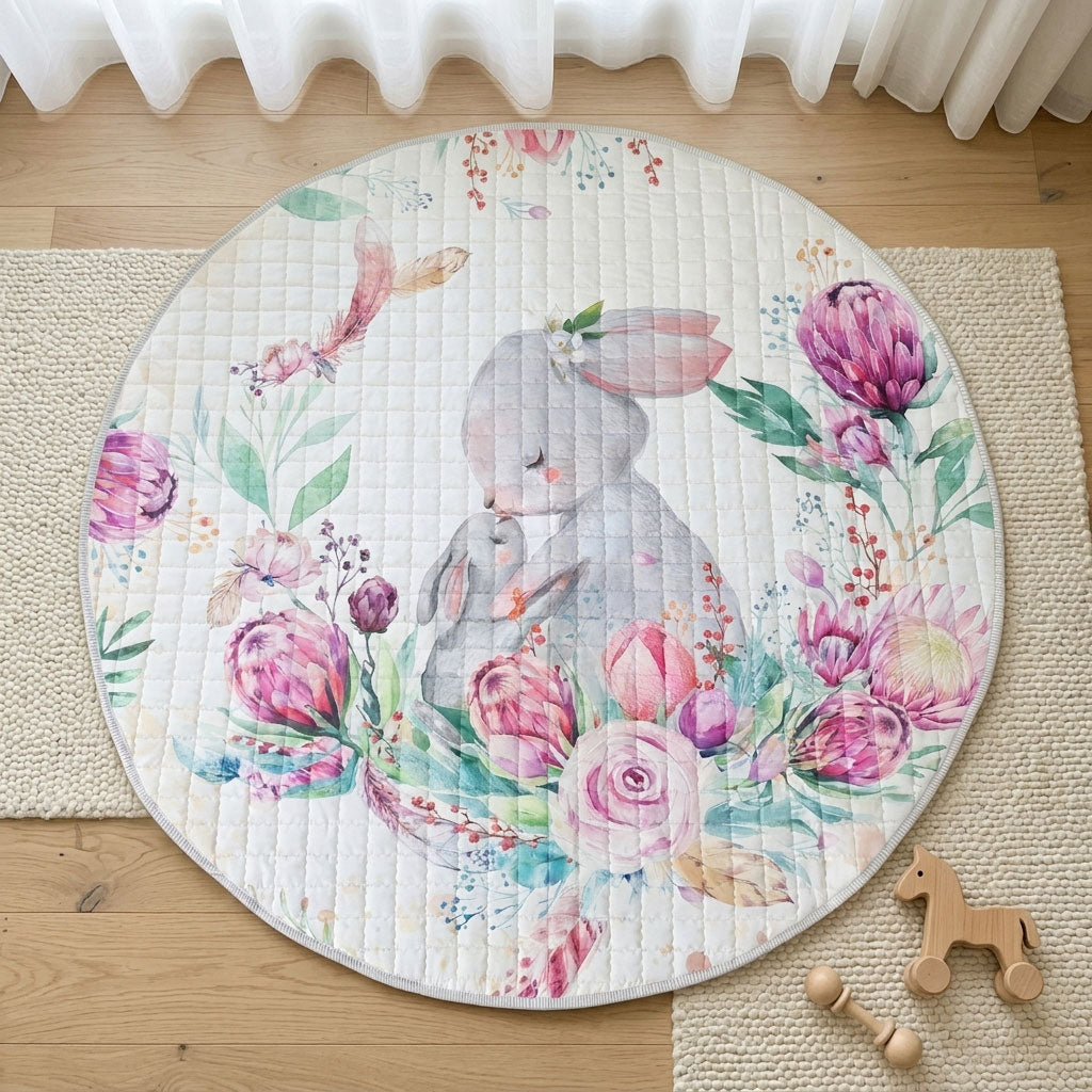 Bunny Baby Round Play Mat-150cm-diameter