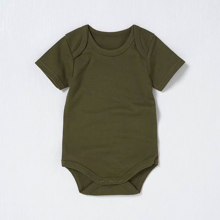 Echo Short Sleeve Organic Cotton Baby Romper - Green