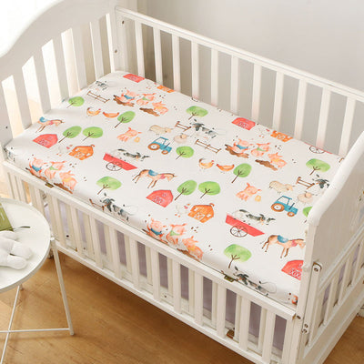 Farm Animals Fitted Cot Sheet Front View