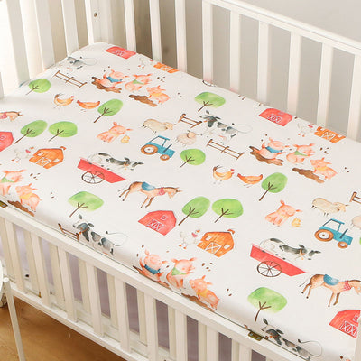 Farm Animals Fitted Cot Sheet