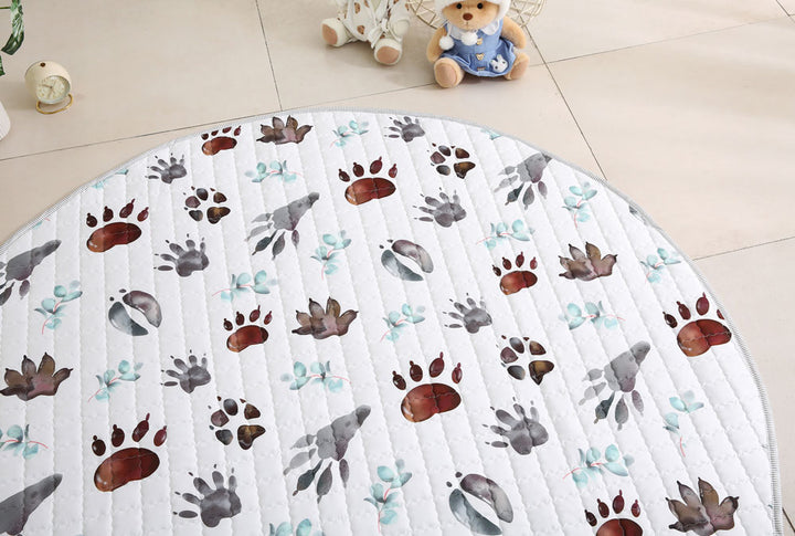 Footprints Baby Play mat 150 cm diameter - Closeup