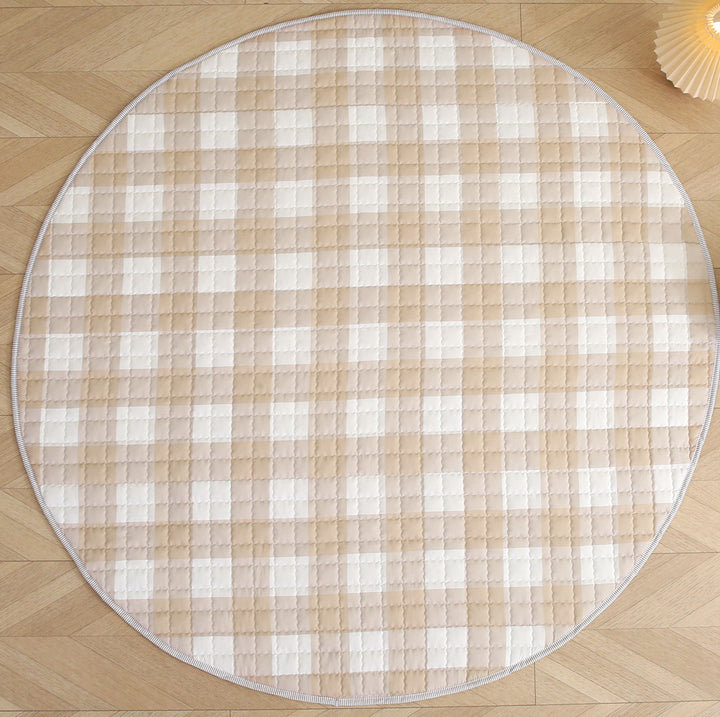 Gingham round Baby Play mat - 150 cm diameter
