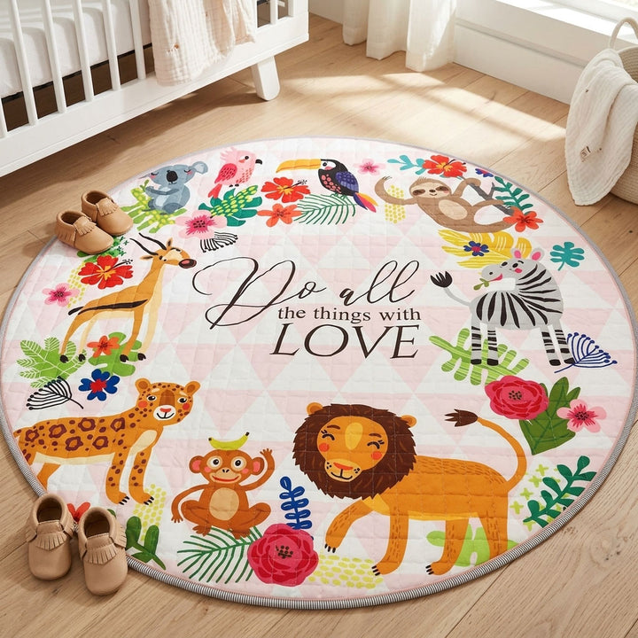Jungle-Safari-Round-Baby-Play-Mat---150-cm-Diameter