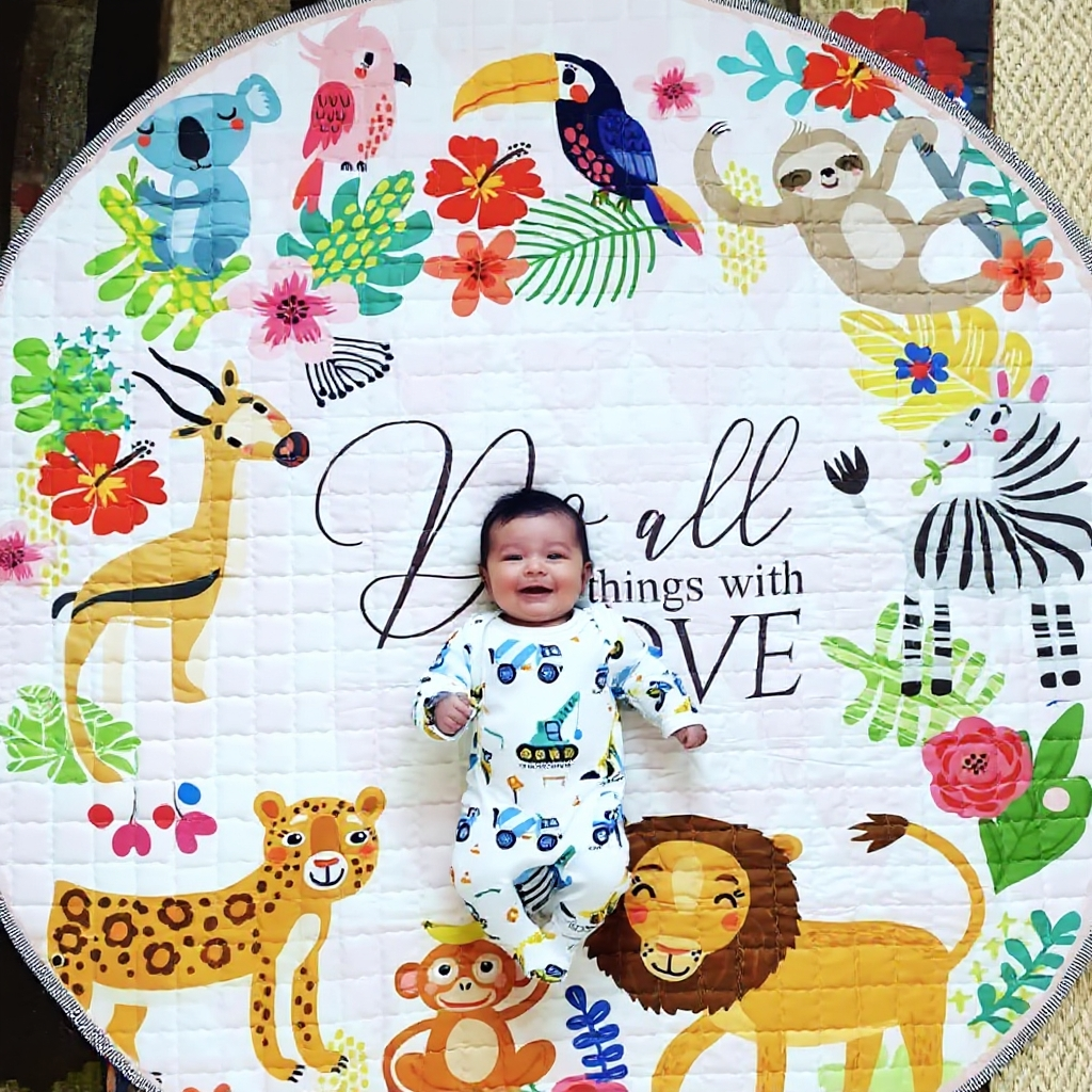 Jungle Safari Round Baby Playmat - 150 cm Diameter