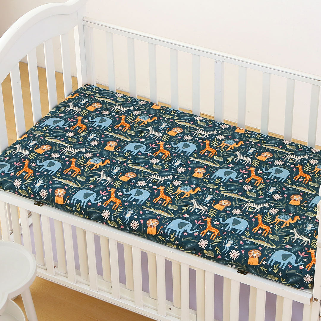 Liev Fitted Cotton Baby Cot Sheet With Elasticated Borders – Nappy Bag ...
