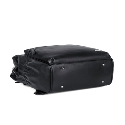 Melbourne-Carry-All-Vegan-Leather-Black-Nappy-Bag-Backpack-Bottom-1