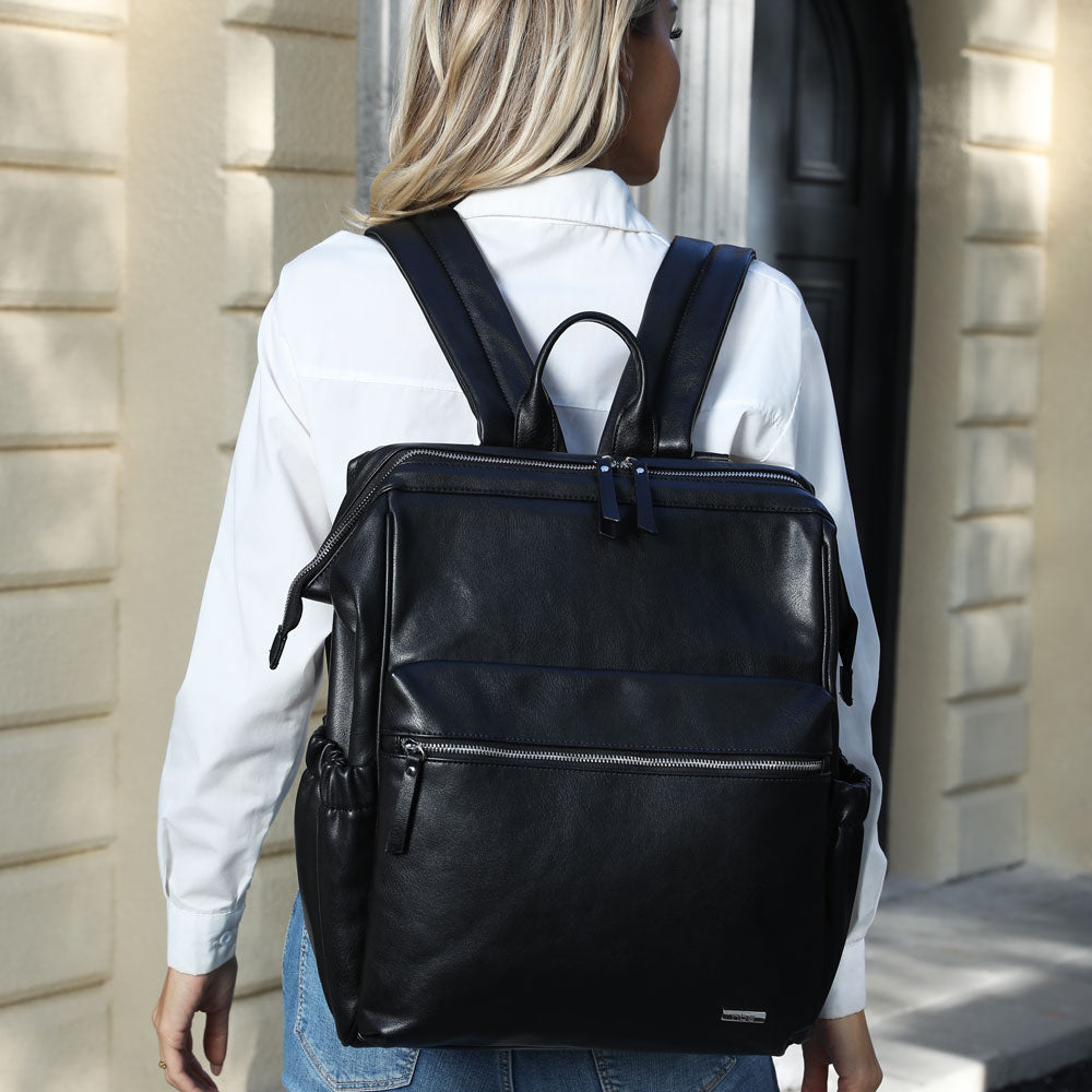Melbourne Vegan Nappy Bag Backpack Black – Nappy Bag Store