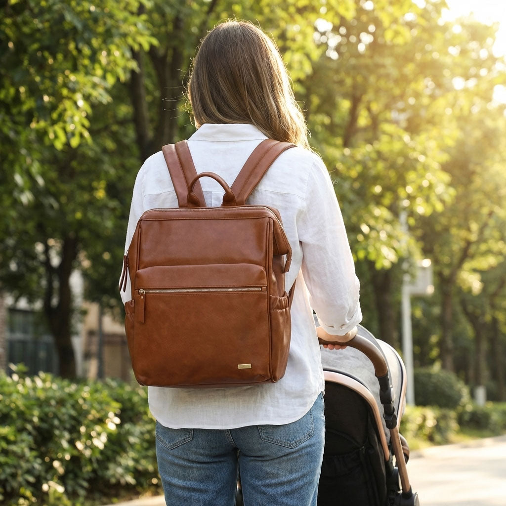 Melbourne-Nappy-Bag-Backpack--Tan