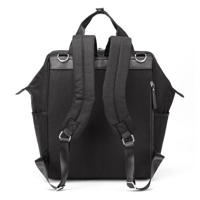 Melbourne Carry All Nappy Bag Backpack - Black Backside