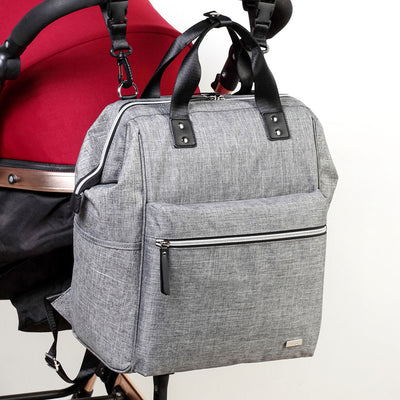 Melbourne Carry All Nappy Bag Backpack Grey - On Pram