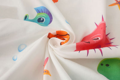 Ocean Fishes Fitted Cot Sheet Close up 1