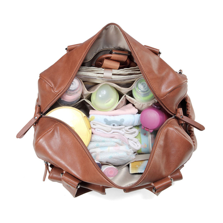 Sarah Carry All Nappy Bag  Gunmetal - Inside Filled