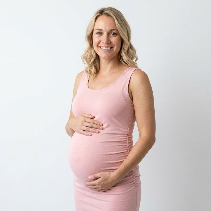 Serene - Pink Sleeveless Maternity Dress