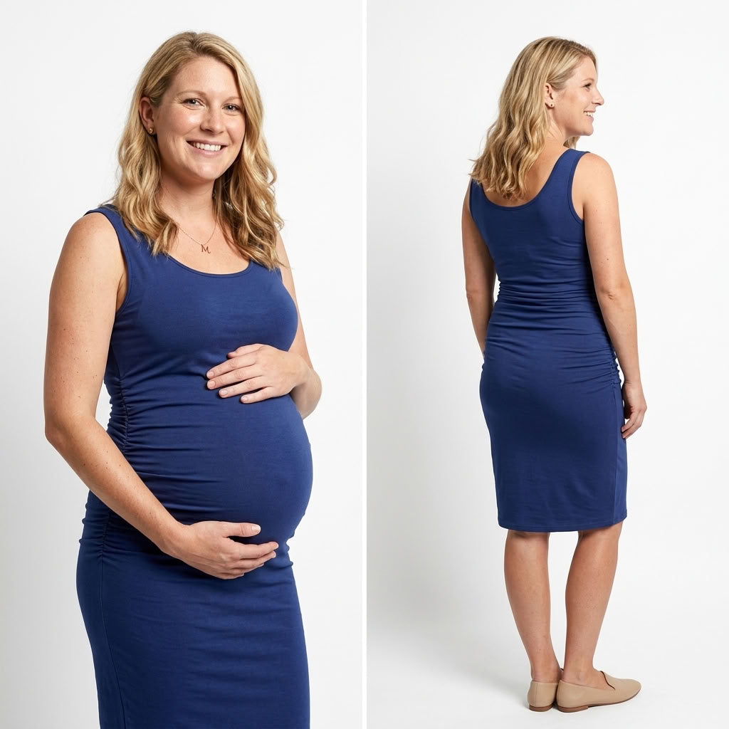 Serene - Pink Sleeveless Maternity Dress