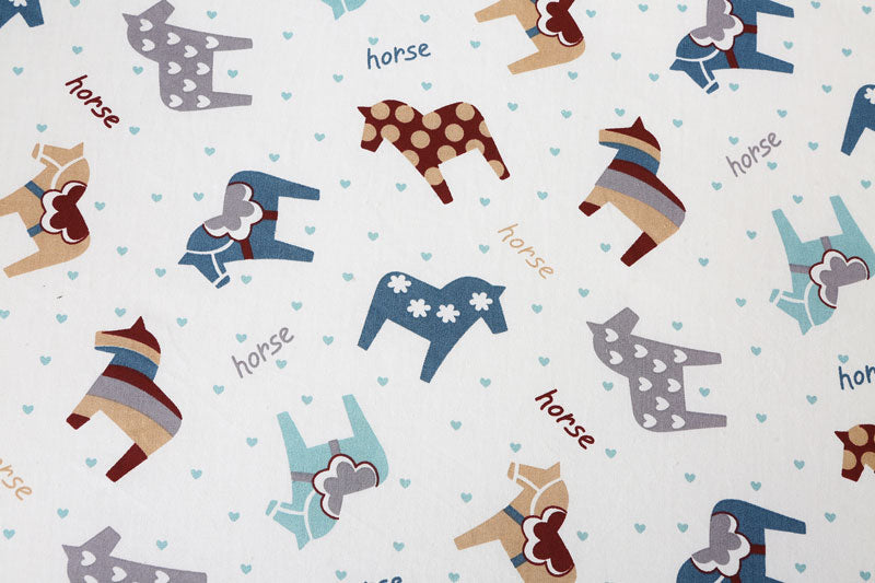 Trojan Horse Fitted Cot Sheet Closeup