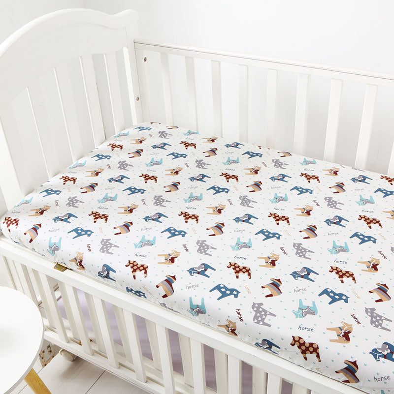 Trojan Horse Fitted Cot Sheet Side View