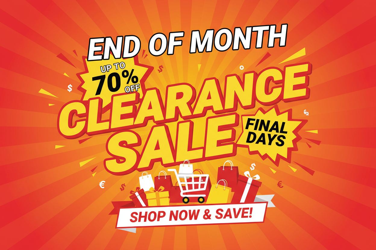 End of month clearance sale