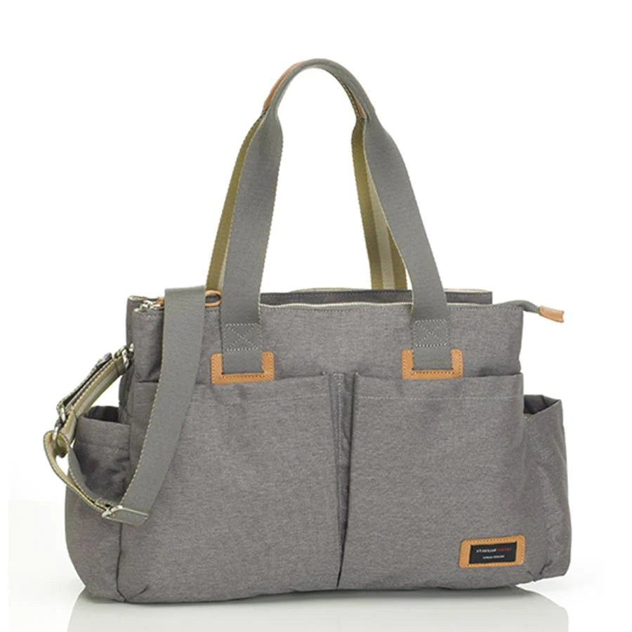 Storksak Travel Shoulder Grey Nappy Bag