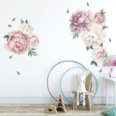 140-172 cm Huge Peony Flowers Wall Stickers in kid's room