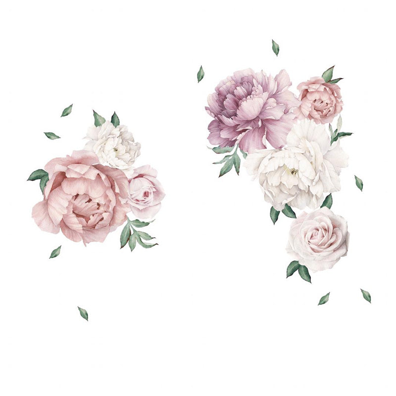 140-172 cm Huge Peony Flowers Wall Stickers on white background