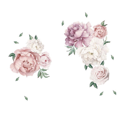 140-172 cm Huge Peony Flowers Wall Stickers on white background