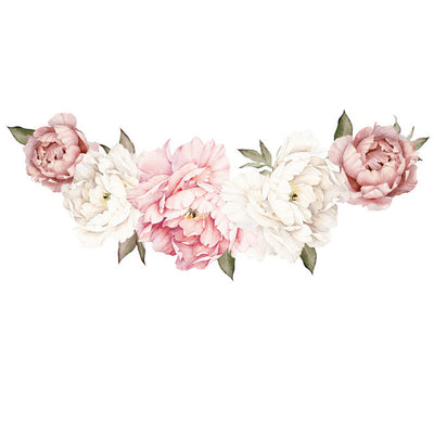 150-63 cm XL Peony Flowers Baby Nursery & Kid's Room Wall stickers on white background
