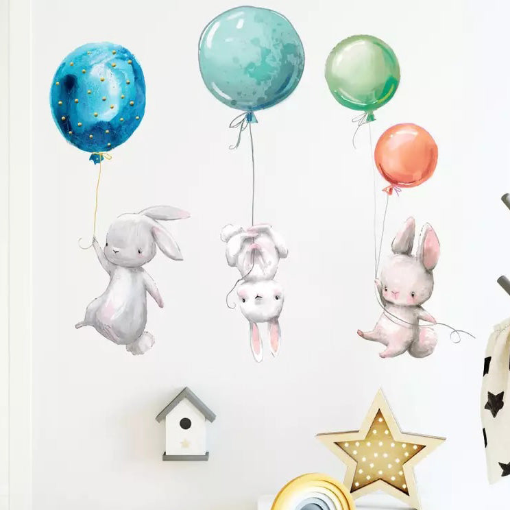 3 Bunnies Baby Nursery Wall Sticker