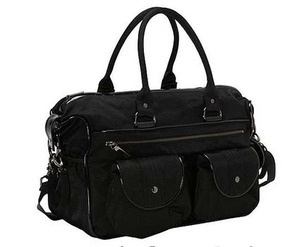 OIOI Black Wash Nylon Carry all Nappy Bag