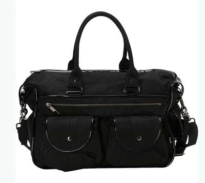 OIOI Black Wash Nylon Carry all Nappy Bag