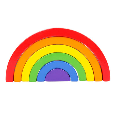 6 Piece Wooden Rainbow Stacker main